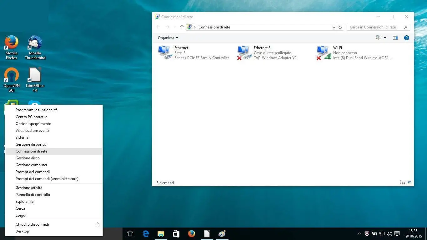 IP statico Windows 10