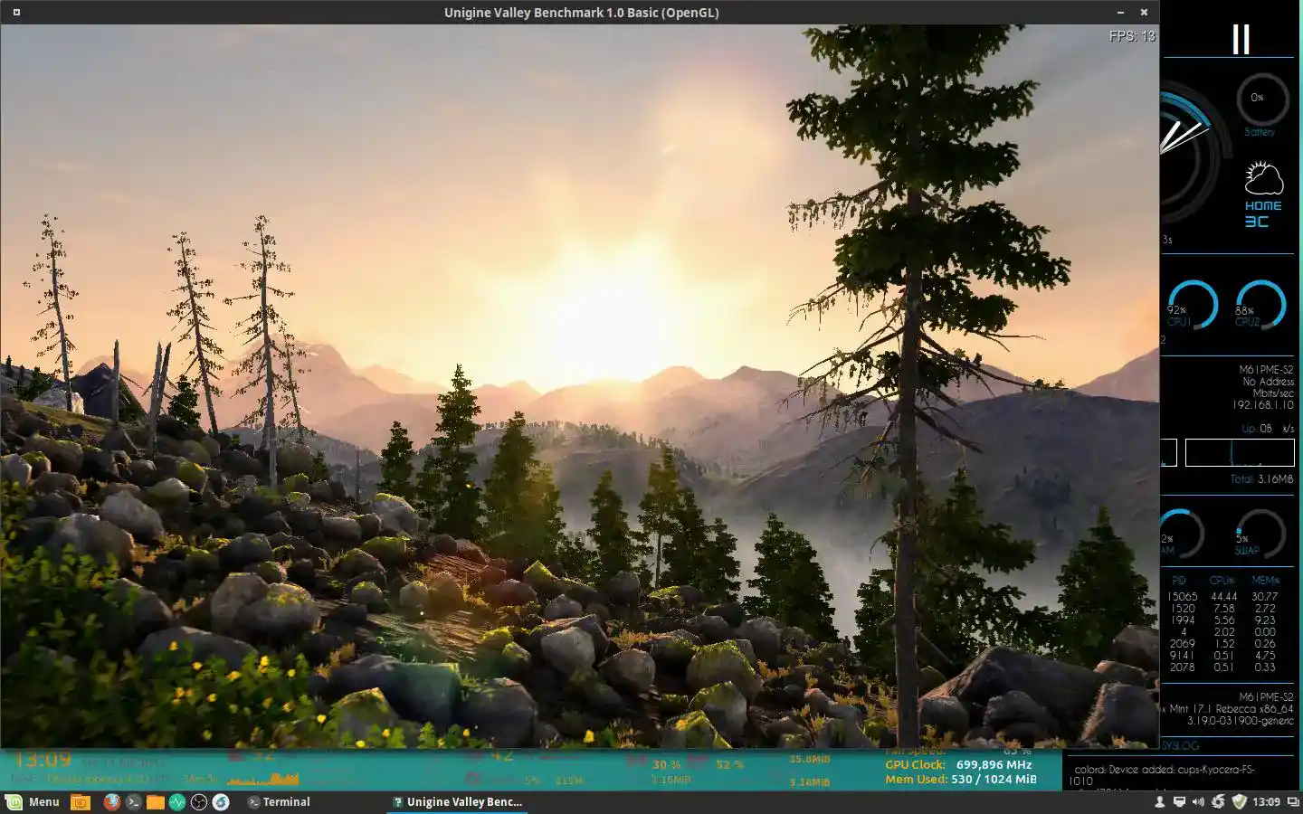 Linux stress test, benchmark