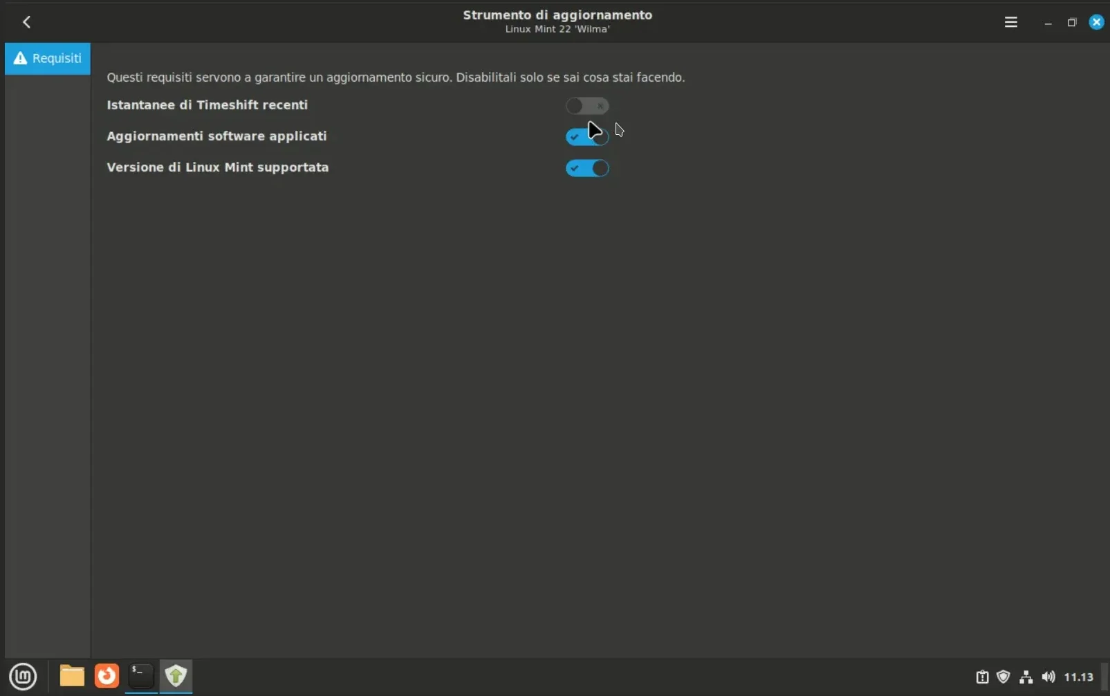 Aggiornamento Linux Mint 22 "Wilma" screenshot 06