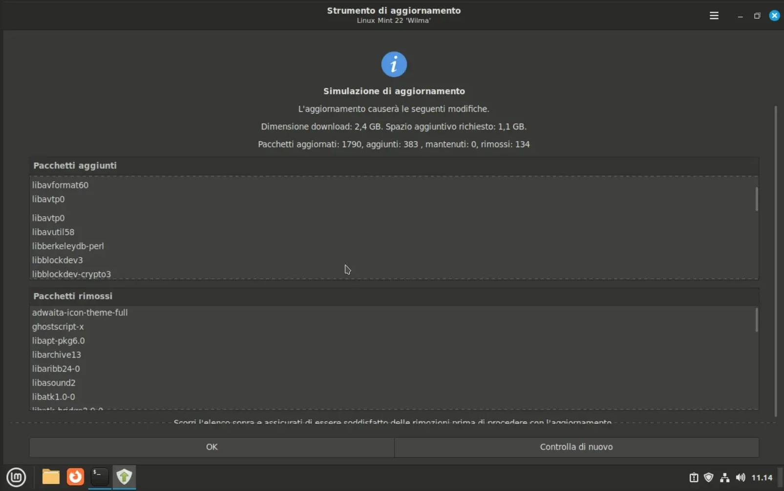 Aggiornamento Linux Mint 22 "Wilma" screenshot 07