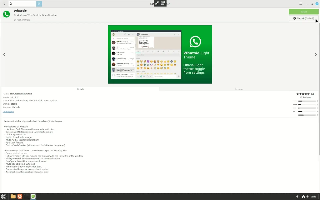 Linux Mint 22 Wilma Flatpacks verificati