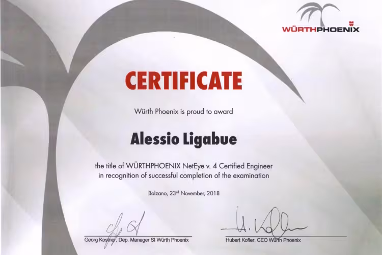 Neteye certified enginner