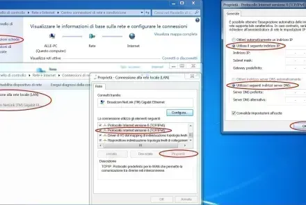 Configure Windows fixed IP address